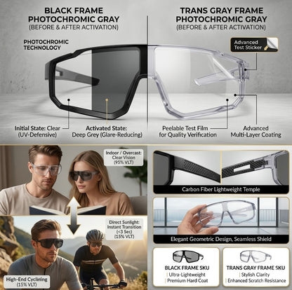 🕶️Photochromic Goggles | UV Protection for Day & Night Riding-EV