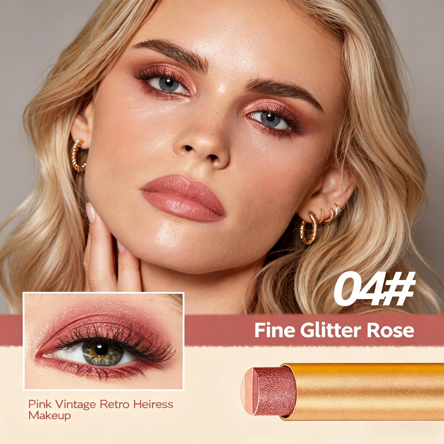 🔥3-in-1 Shimmer Eyeshadow Stick✨, One Stroke Waterproof Long Lasting Eye Makeup Stick For Beginners🎁-LP