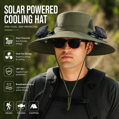 🔥Outdoor Cooling Fan Hat 🎁 Perfect Father's Day Gift-EQ
