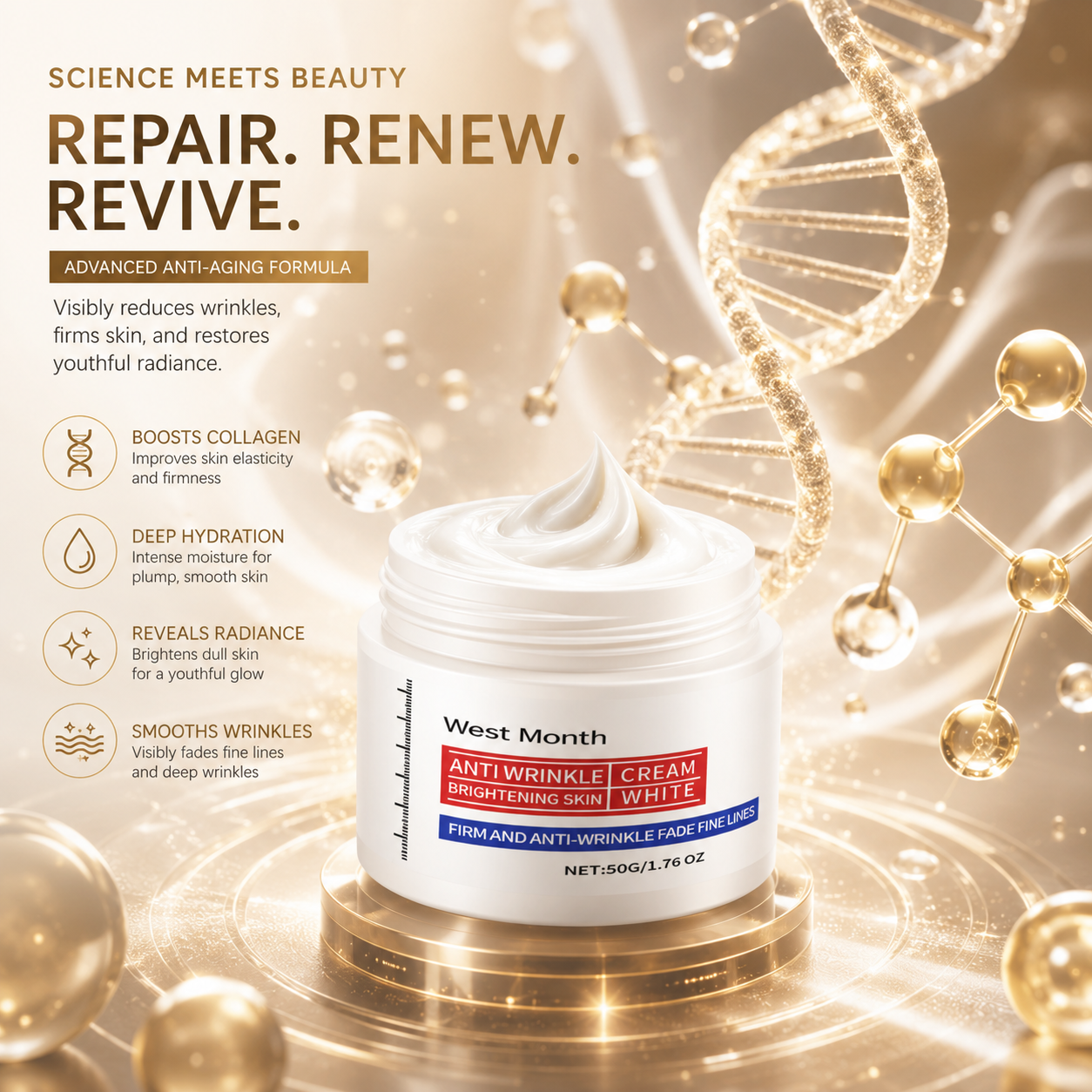 🔥Deep hydration and wrinkle repair for a youthful glow overnight.-EQ