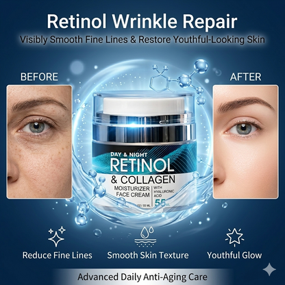 🌿 Anti-Aging Retinol Cream ✨ Restore Younger-Looking Skin Naturally💙 Firm, Smooth & Hydrate Your Skin-EV