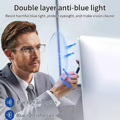 🔥Advanced Frameless Anti-Blue Light Glasses👓 | Auto-Focus Tech, Radiation Shield & UV Protection to Relieve Eye Strain-EQ